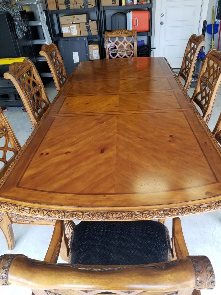 6.5 ft - 9.5ft Solid Wood Dining Table