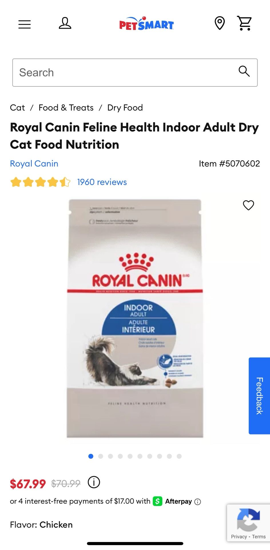 Royal Canin Feline Health Indoor Adult Dry Cat Food Nutrition