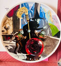 vintage 1979 "Wicked Witch of the West" collector plate produced by Edwin Knowles Fine China, featuring artwork by James https://offerup.com/redirect/