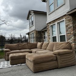 Brown U Shape Sectional Couch Sala Free Delivery 