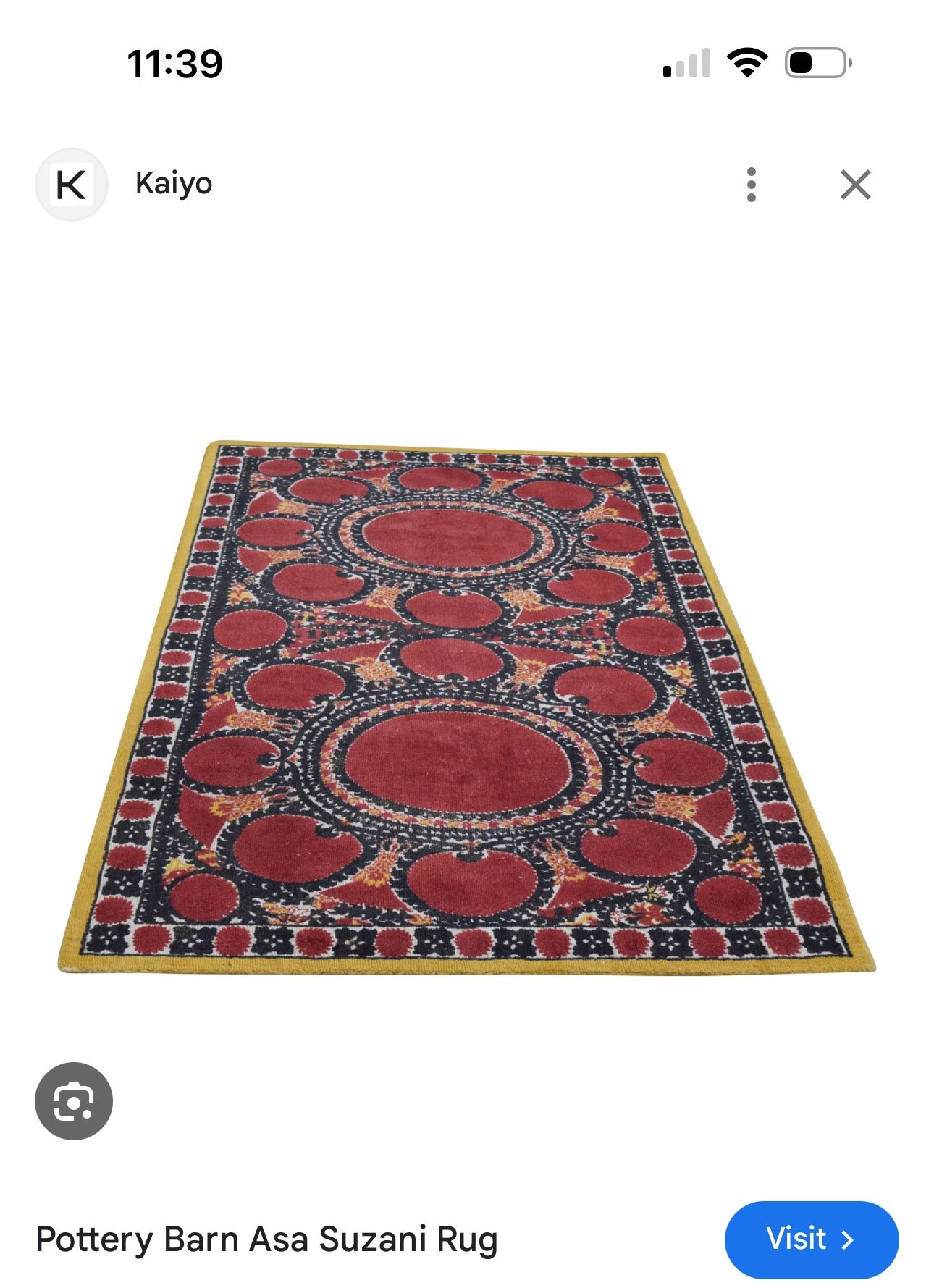 Pottery Barn Suzani Wool Rug 9x12