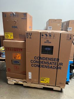 New Carrier HVAC system 3, 4, and 5 ton