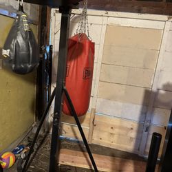 Punching Bag With Stand And Speed Bag