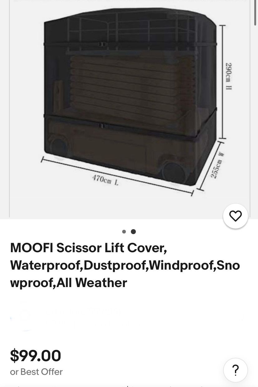 MOOFI Scissor Lift Cover, Waterproof,Dustproof,Windproof,Snowproof,All Weat (SR) MSRP:$ 99.00