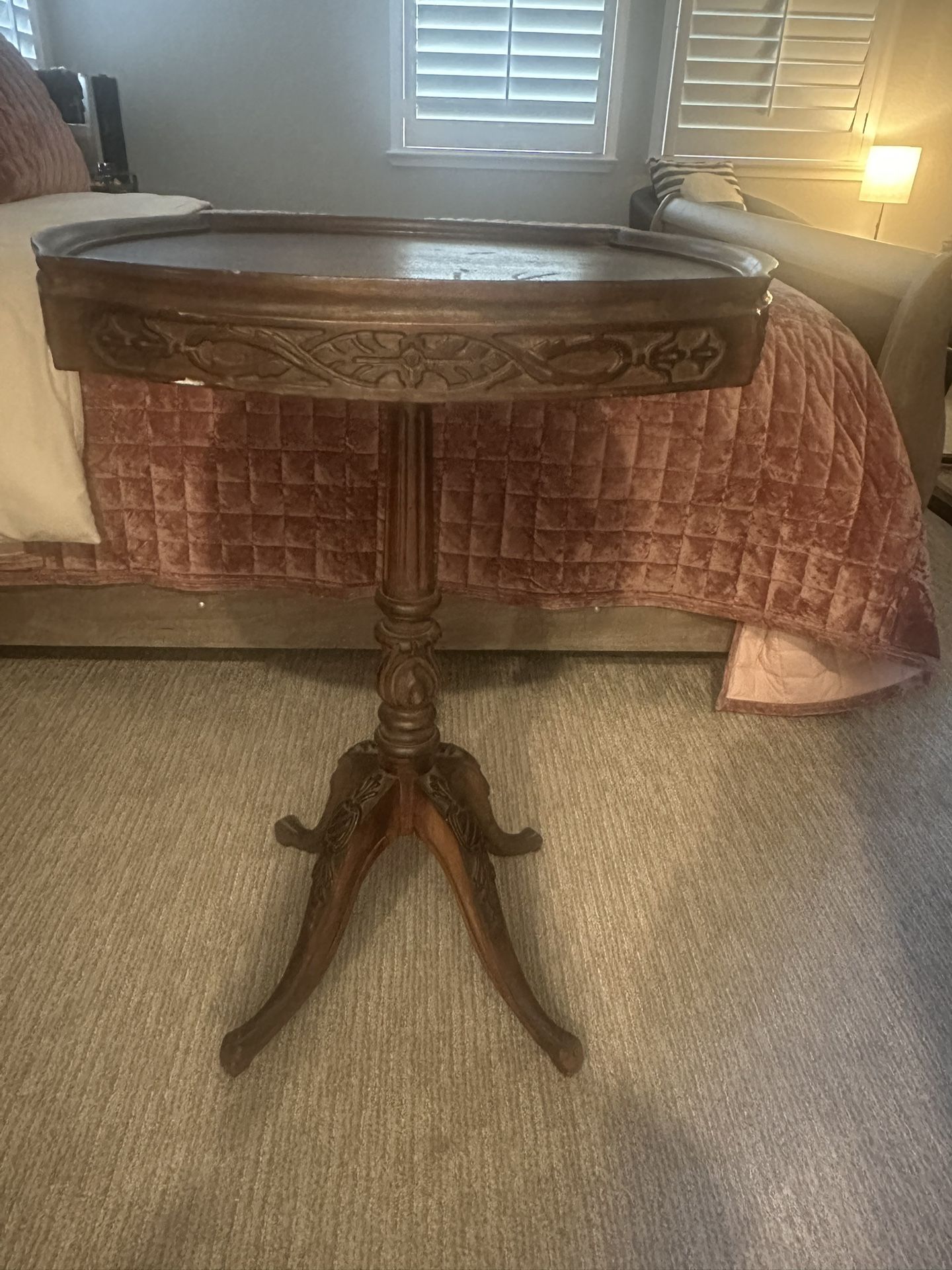 Vintage Antique Round Side Table