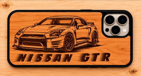 Nissan GTRdesign wood phone case for iPhone and Samsung galaxy