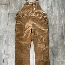 Carhartt Quilted Double Knee Bib Overalls size XXL (20)