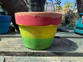 Terracotta painted pot