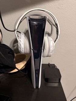 PS5 with headset and Controller