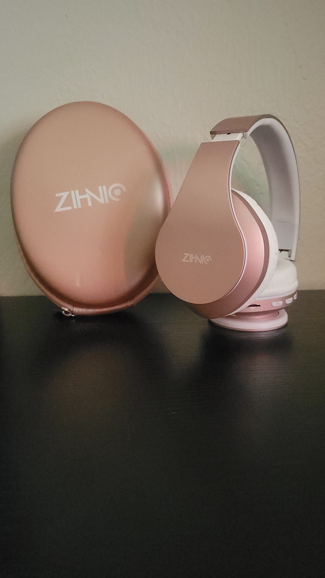 🎧 ZIHNIC Bluetooth Over-Ear Headphones – Foldable, Wireless & Wired, Rose Gold!u