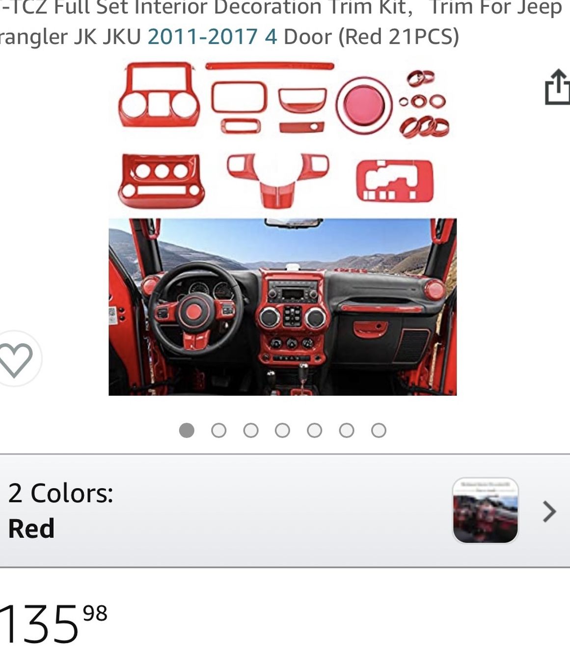 NEW* Full set Interior decor : Jeep Wrangler