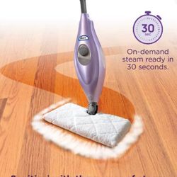Shark Steam Pocket Mop for Sanitizing Sealed Hard Floors, 2 Washable Double-sided Pads, Lightweight S3501