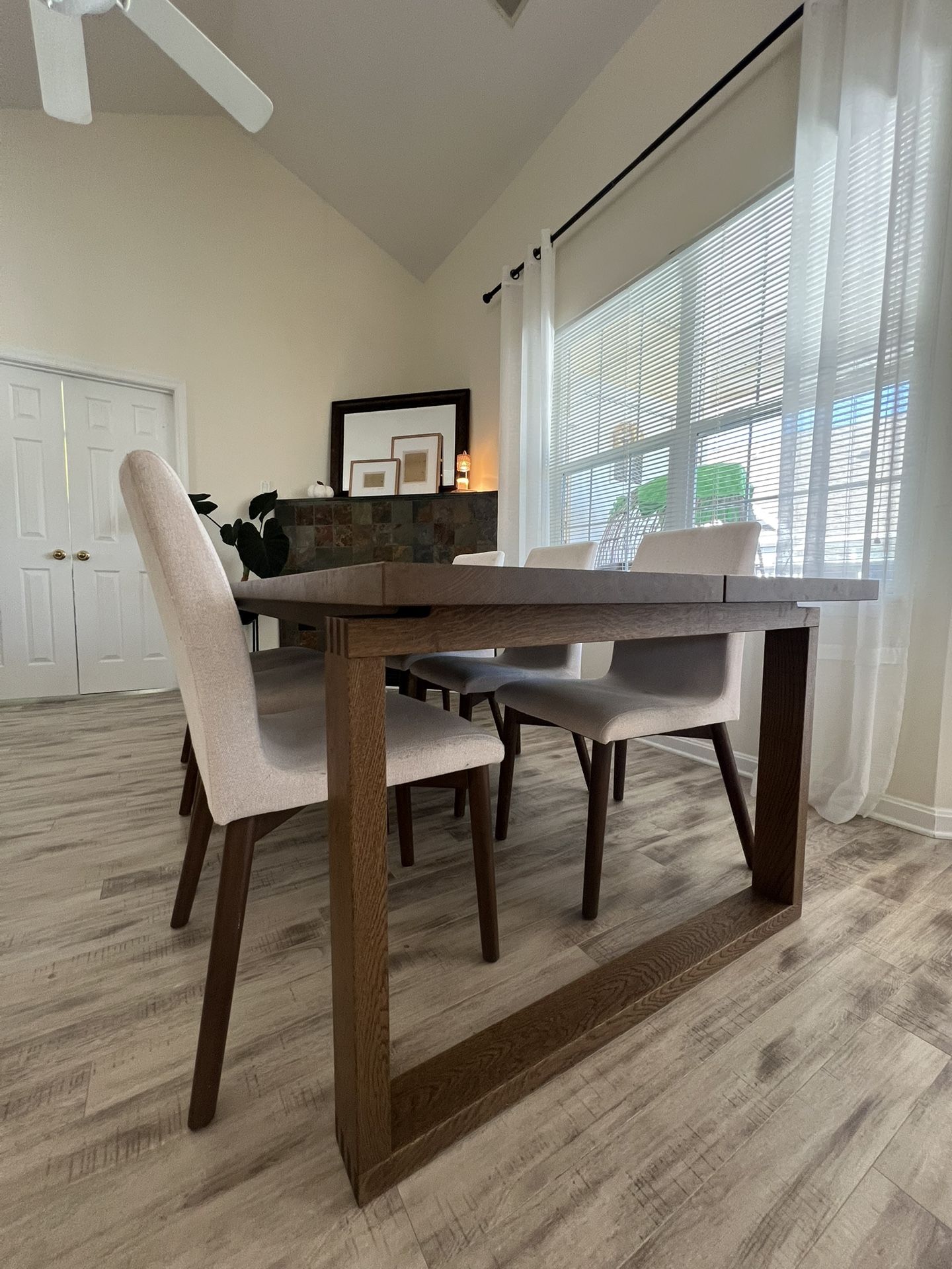 Wooden Dining Table And 6 Chairs