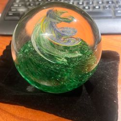 Glass Art Paperweight 