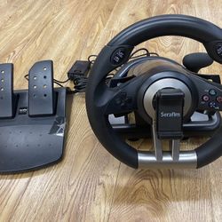 Serafim R1+ Racing Wheel + Pedal - Xbox One, PS4, PC, Switch, PS3, iOS, Android
