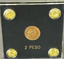 Dos Pesos Mexican 90% Gold Coins or 22kt