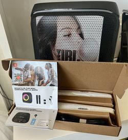 JBL PartyBox Encore 2 Portable Party Speaker with 2 Mics. Custom front grille design By Olivia Rodrigo’s Team.