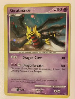 Giratina Lv.70 Holo Rare Pokémon Card 28/127