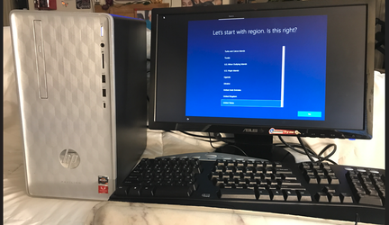 Complete HP Pavilion Desktop PC Setup — Freshly Reset & Ready!