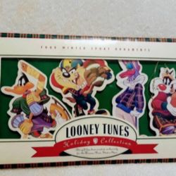 Vintage Looney tunes four winter sport christmas ornaments