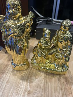 Gold Color Vintage Statues 