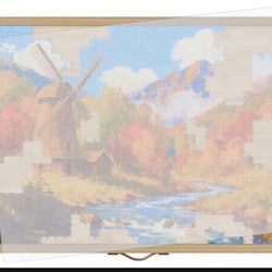 Brand: zoabhl 1500 Pcs Adjustable Jigsaw Puzzle Board with Drawers and Cover, 33.3"x24.3" Rotating Puzzle Table with Lazy Susan, Frame for Wall Art Di