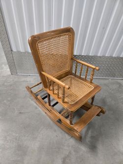 Antique/Vintage Adjustable Height Childrens Rocking Chair Antique/Vintage Adjustable Height Childrens Rocking Chair