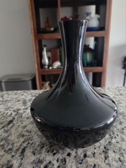 Indiana Glass Solid Black Bud Vase