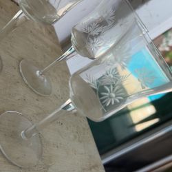 Vintage Etched Glass