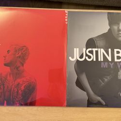 Sealed Vinyl Records – Justin Bieber My World 2.0 + Justin Bieber Changes (Bundle) 