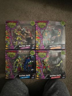 TMNT Mutant Mayhem Battle Pack Set of 4