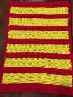 New Red & Yellow Crochet Blanket