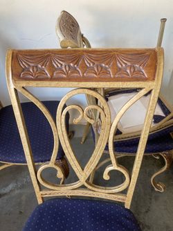 4 RUSTIC LOOKING CHAIRS