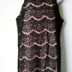 Black lace sequin dress in size 14 or L/xL