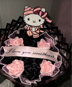 Hello Kitty Themed Artificial Flower Bouquet