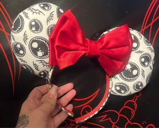 Minnie Ears Of Jack Skellington Handmade