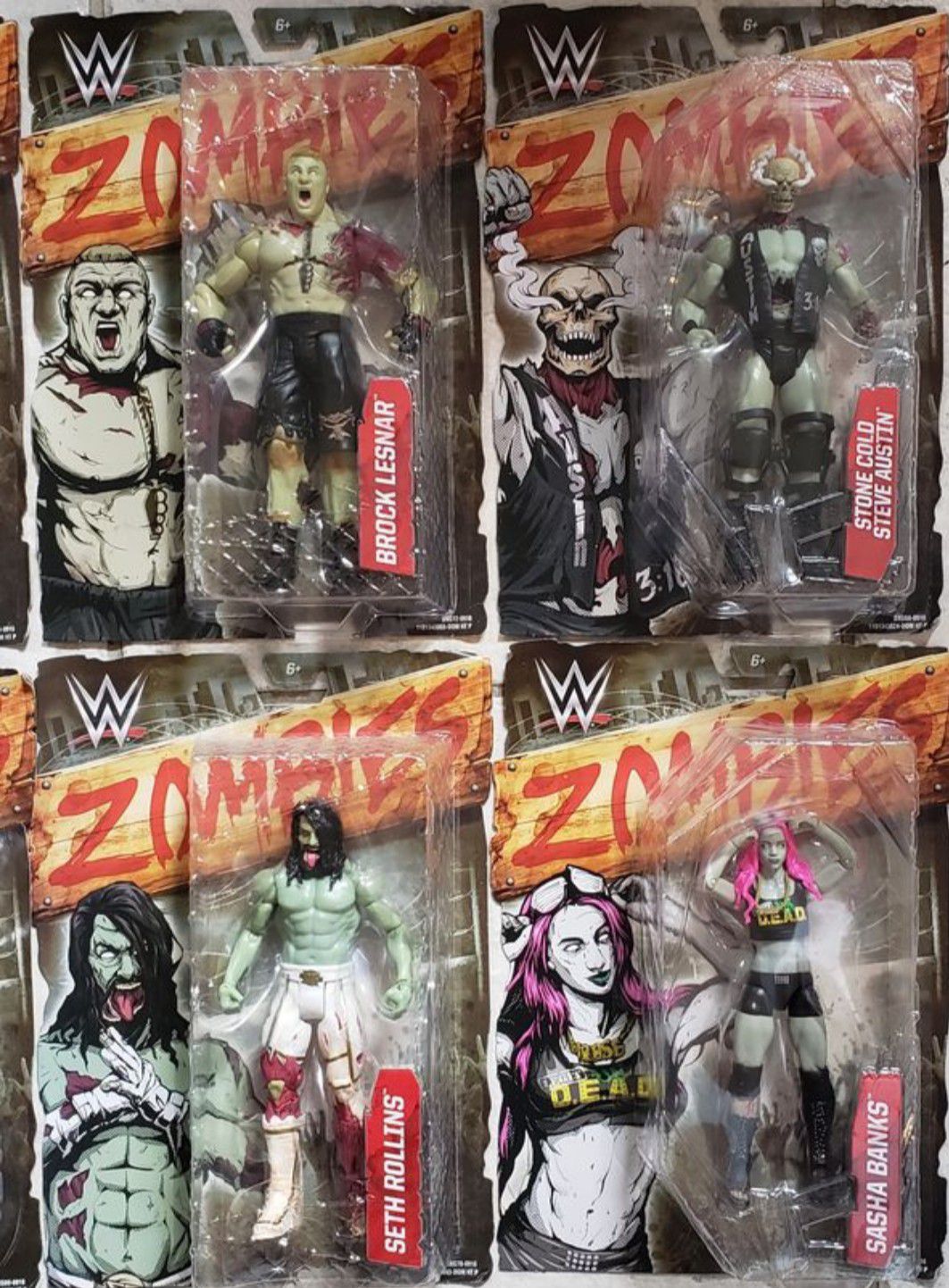 New WWE Zombies Full Set Series 2 Action Figures.