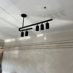 Matte Black 5-Light Track Ceiling Light 