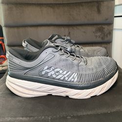 Hoka One One Bondi 7 Men’s Size 10 Running Shoes Gray