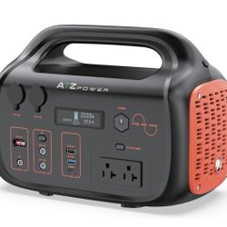 ATZ POWER Portable Power Station 600W,Solar Generator 642Wh with Pure Sine Wave 2 * 600W AC Output, PD 60W USB-C for Outdoor Travel, Camping, Emergenc