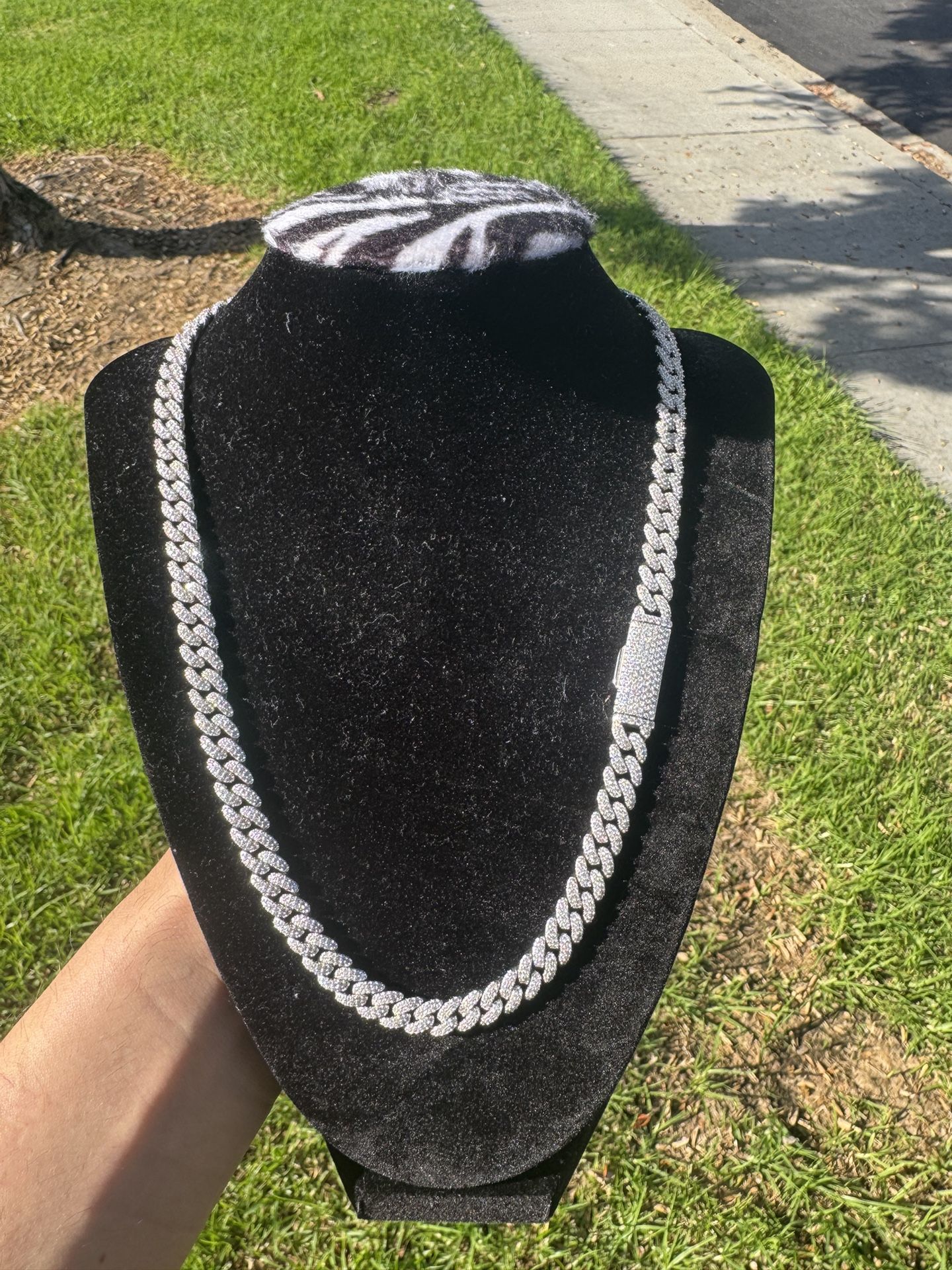 Miami Cuban Link 925 Silver Moissanite Chain
