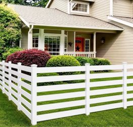 White No-Dig Garden Fence – 38”W × 38”H – 2 Panels per Pack
