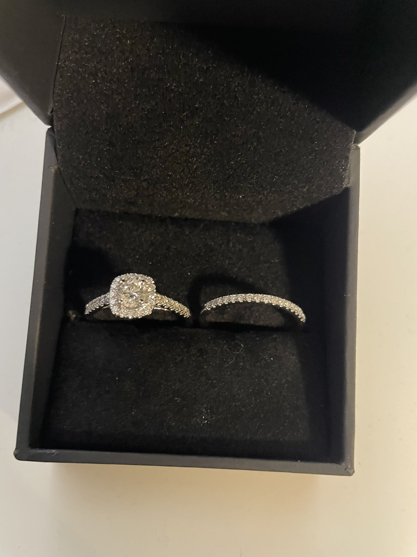 Diamond Bridal Set 14k White gold