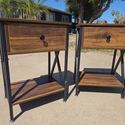 2  Small End Tables With Drawers
