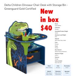 New in box Delta Children Dinosaur Chair Desk with Storage Bin - $40 cash only East Palmdale