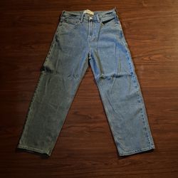 Classic Blue Baggy Denim Jeans 