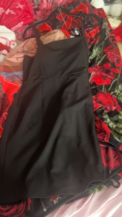 black dress with hearts