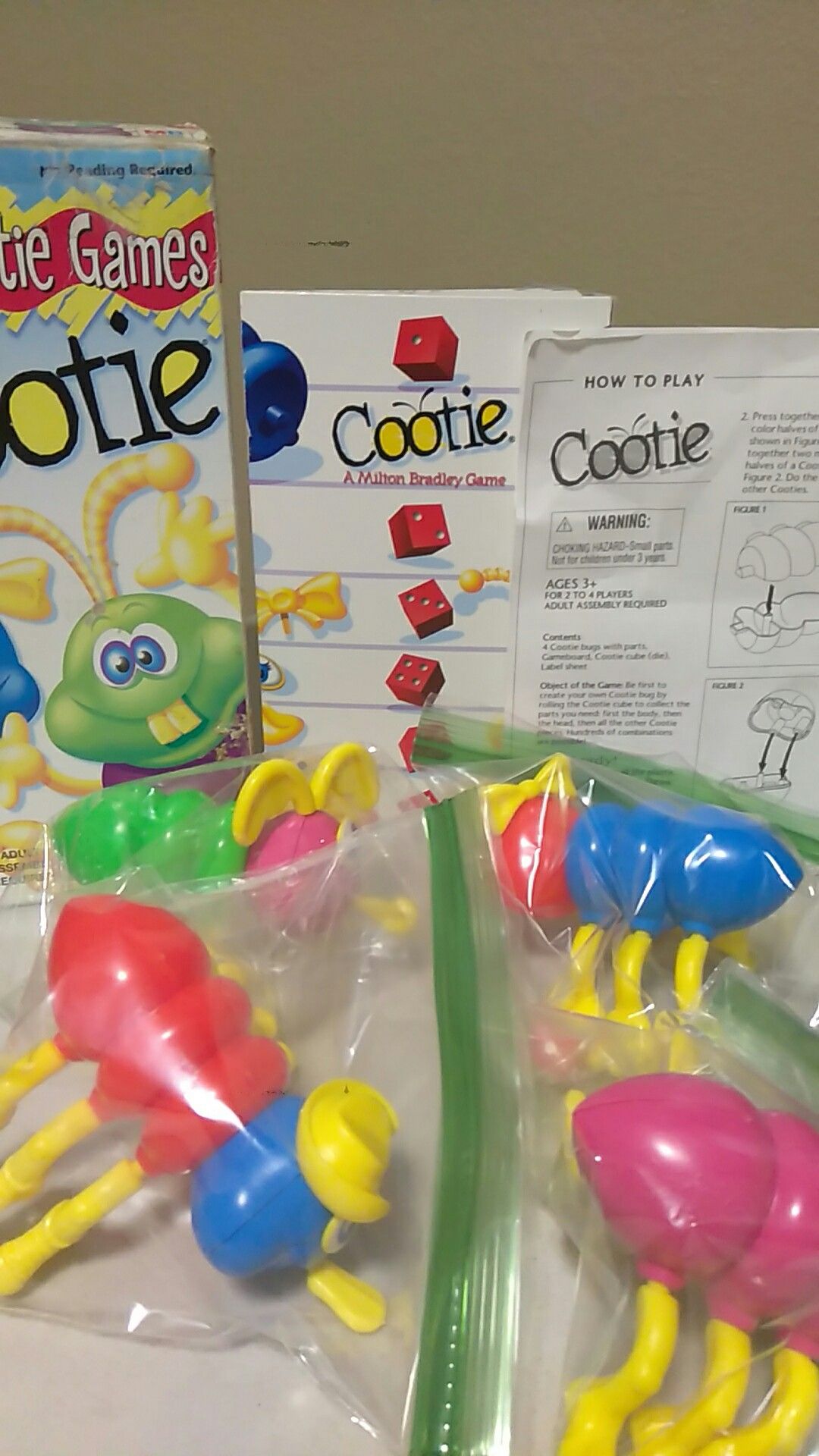 COOTIE GAME BY MILTON BRADLEY, FOR AGES 3+