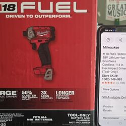 Milwaukee Brushless 1/4 In IMPACT Driver  NEW IN BOX