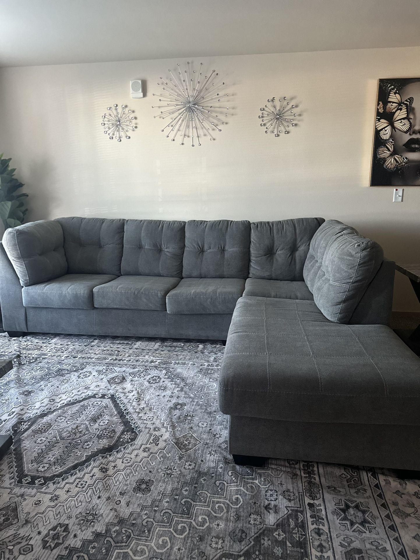 Gray Living Room Sectional Couch